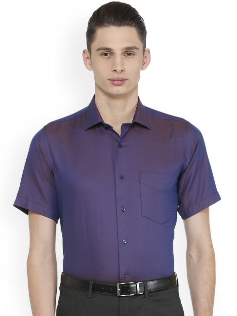 

Van Heusen Men Purple Regular Fit Self Design Formal Shirt