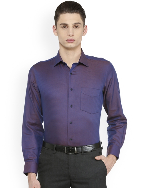 

Van Heusen Men Purple Regular Fit Self Design Formal Shirt