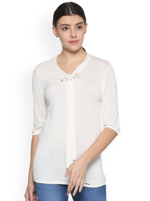

Van Heusen Woman White Solid Top