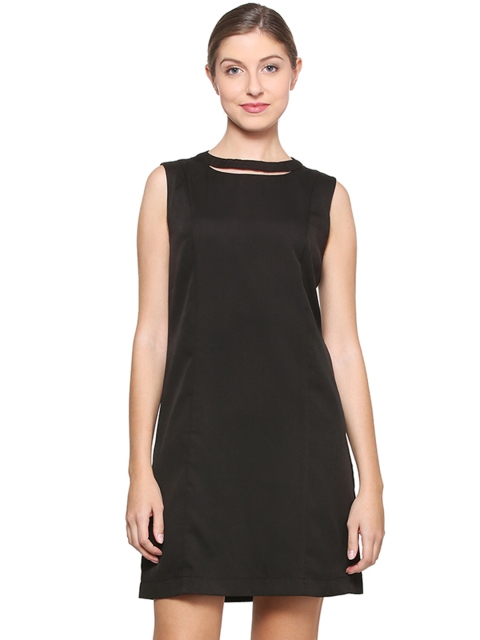 

Van Heusen Woman Black Solid Sheath Dress