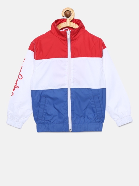 

Pepe Jeans Boys Red Colourblocked Bomber Jacket