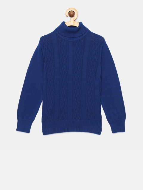

Pepe Jeans Boys Blue Self Design Pullover
