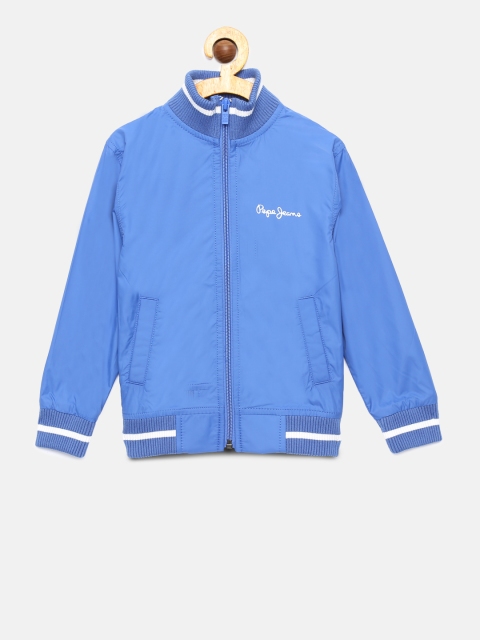 

Pepe Jeans Boys Blue Solid Bomber Jacket