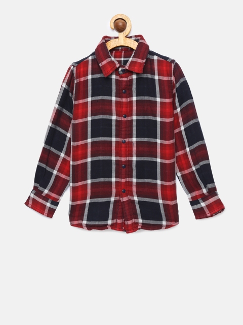 

Pepe Jeans Boys Red Regular Fit Checked Casual Shirt