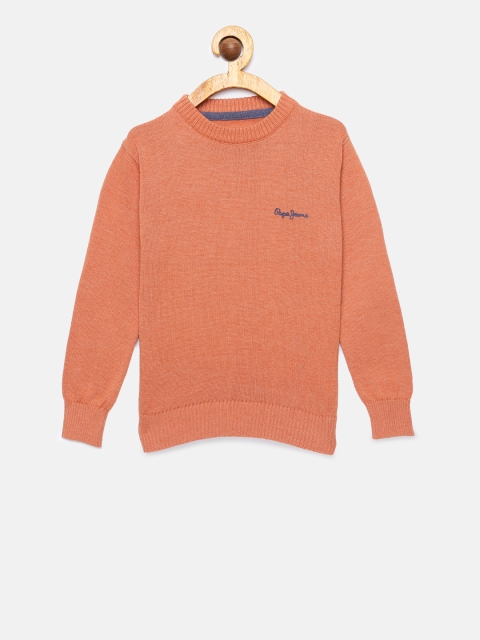 

Pepe Jeans Boys Orange Solid Pullover