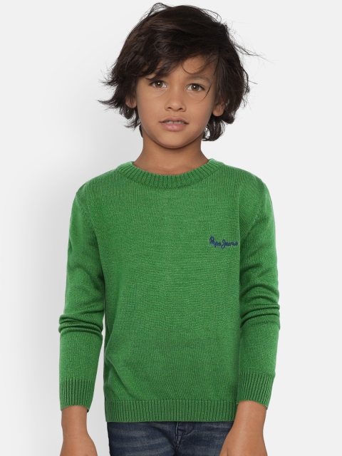 

Pepe Jeans Boys Green Solid Pullover