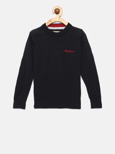 

Pepe Jeans Boys Black Solid Pullover