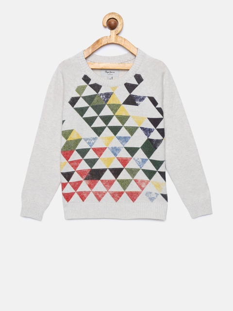 

Pepe Jeans Boys Off-White Printed Pullover