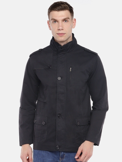 

People Men Black Solid Tailored Jacket