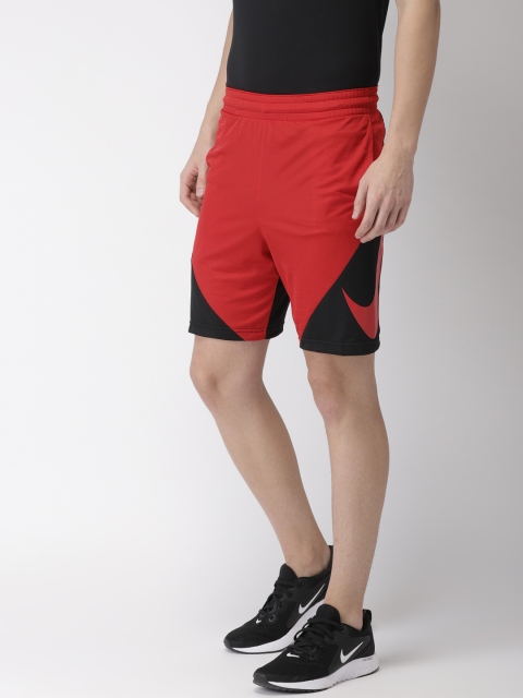 

Nike Men Red Solid Regular Fit Sports Shorts
