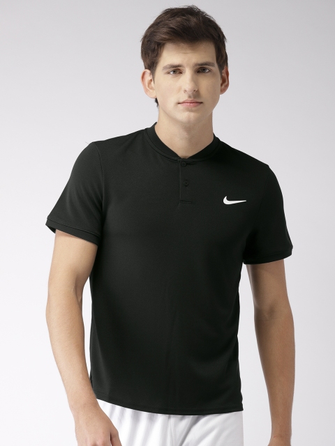 

Nike Men Black Printed DRY POLO BLADE Dry Fit Round Neck T-shirt