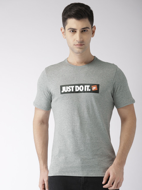

Nike Men Grey Printed NSW TEE HBR 1 Round Neck T-shirt