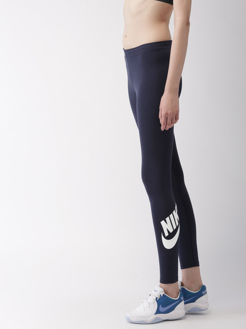 

Nike Women Navy Blue Solid Tight Fit LEGASEE LOGO Tights