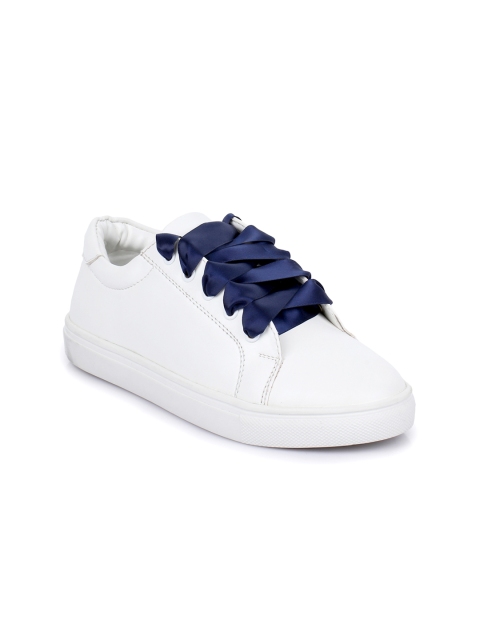 

Bruno Manetti Women White Solid Sneakers