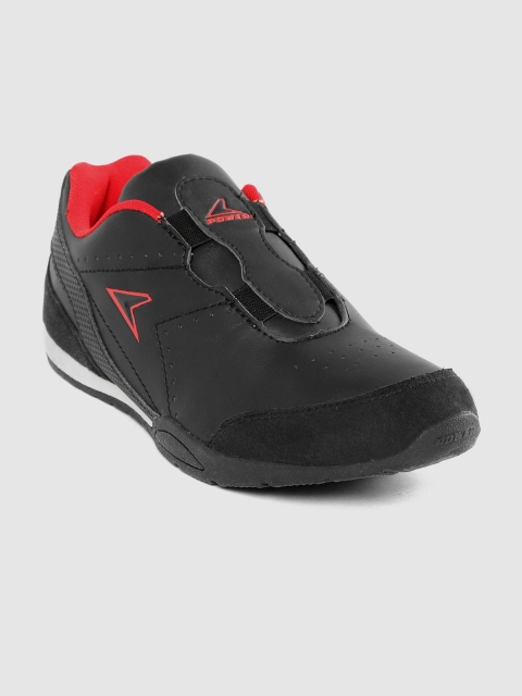 

Power Men Black Solid Slip-On Sneakers
