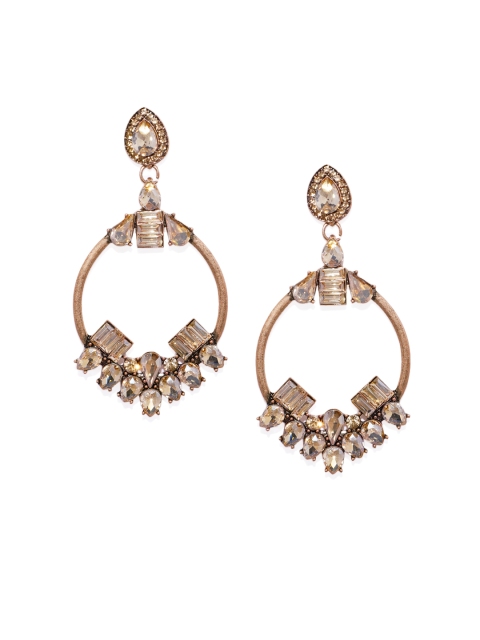 

Blisscovered Gold-Toned Circular Drop Earrings