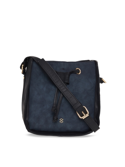 

HORRA Navy Blue Solid Sling Bag