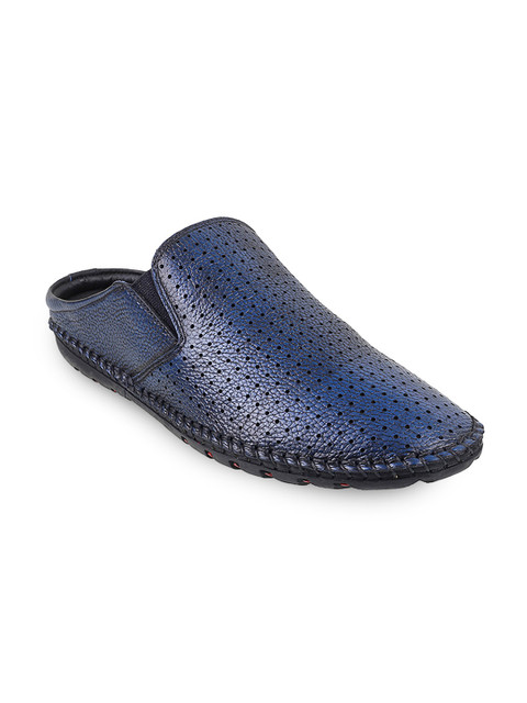 

Mochi Men Navy Blue Leather Comfort Sandals