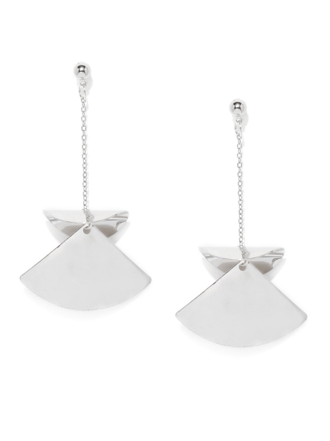 

Ayesha Silver-Toned Geometric Drop Earrings