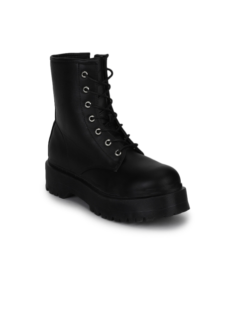 

Truffle Collection Women Black Solid Heeled Boots