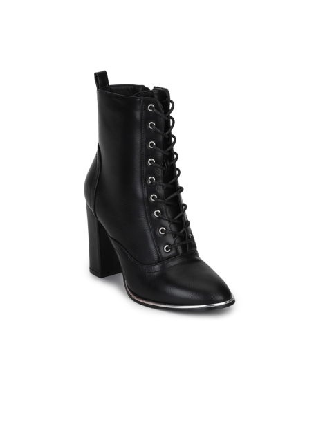 

Truffle Collection Women Black Solid Heeled Boots