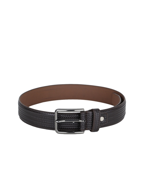 

Alvaro Castagnino Men Coffee Brown Textured Belt