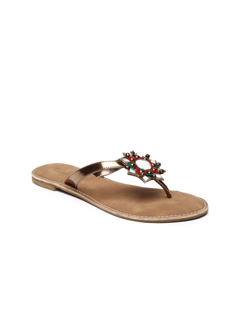 

Inc 5 Women Bronze Open Toe Flats