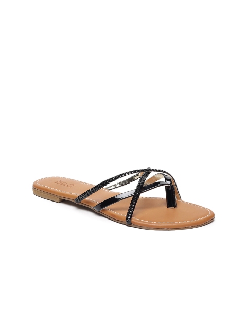 

Inc 5 Women Black Open Toe Flats
