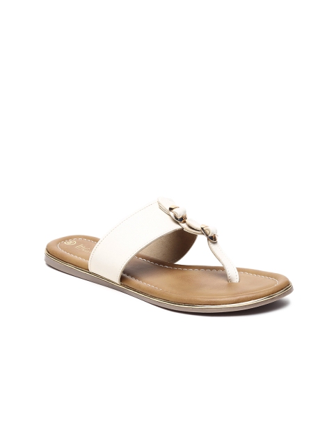 

Inc 5 White T-strap Flats