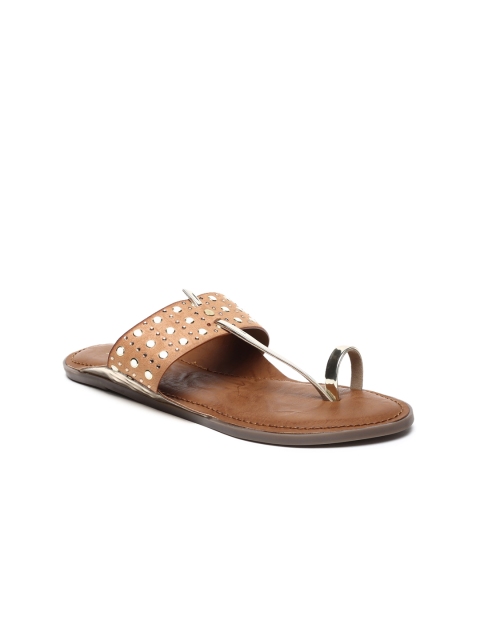 

Inc 5 Tan Brown Embellished One Toe Flats