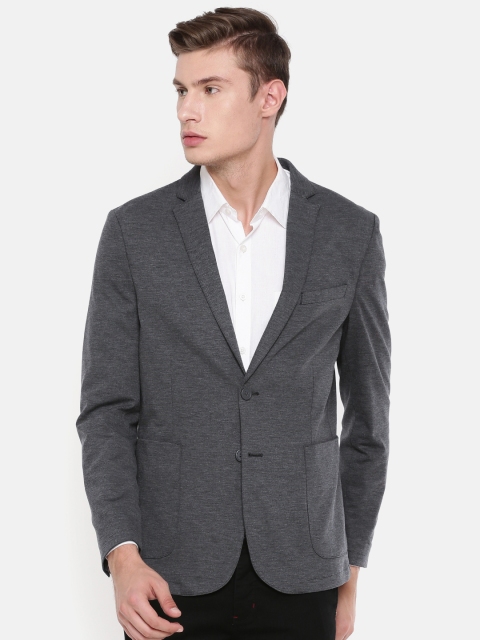 

Peter England Elite Grey Neo-Slim Fit Formal Single-Breasted Solid Blazer