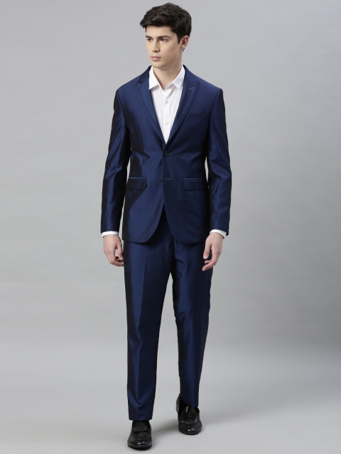 

Peter England Elite Men Navy Blue Solid Neo Slim Fit Single-Breasted Formal Suit
