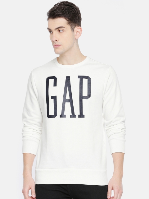 

GAP Men Off-White Printed Sweatshirt