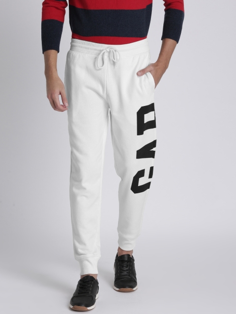 

GAP Men White Regular Fit Printed Joggers