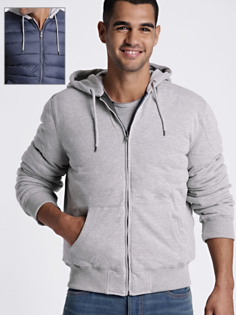 

GAP Men Navy Blue Solid Reversible Puffer Jacket
