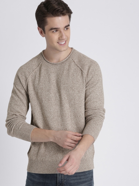 

GAP Men Beige Solid Pullover