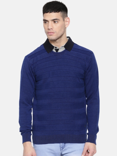 

Lee Men Navy Blue Solid Pullover