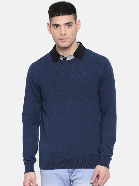 

Lee Men Navy Blue Solid Pullover