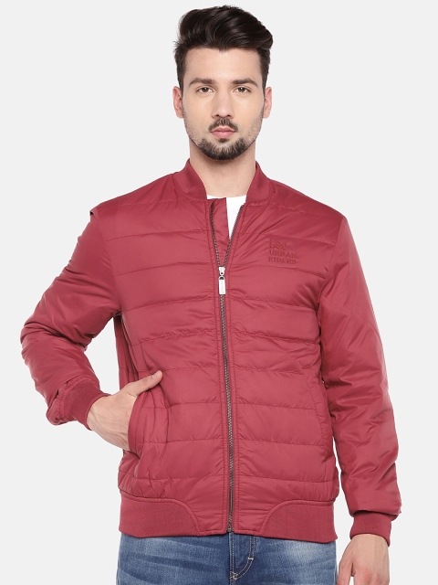 

Lee Men Red Solid Slim Fit Bomber