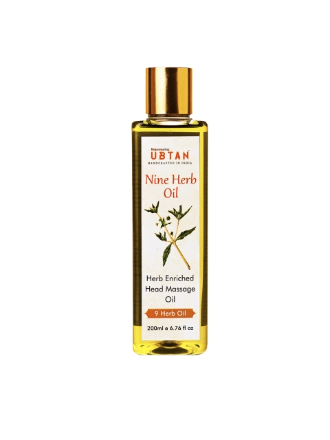 

Rejuvenating UBTAN 9 Herb Enriched Head Massage Oil 200ml, Green