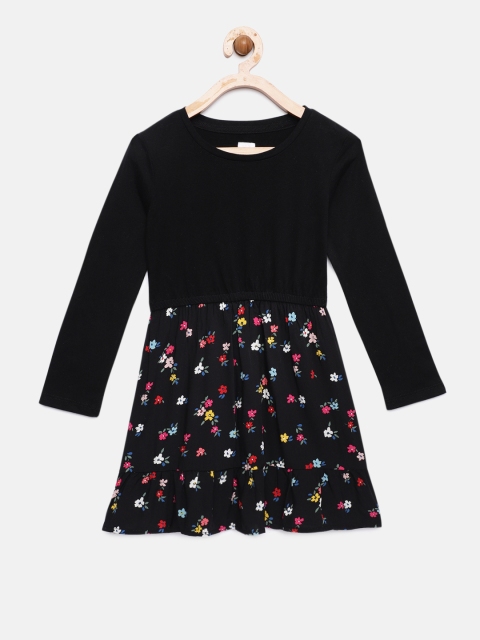 

GAP Girls' Black Long Sleeved Fit And Flare Dress