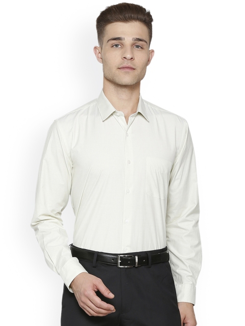 

Peter England Men White Regular Fit Solid Formal Shirt