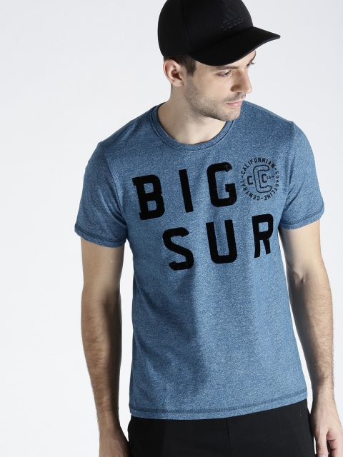 

s.Oliver Men Blue Printed Round Neck T-shirt