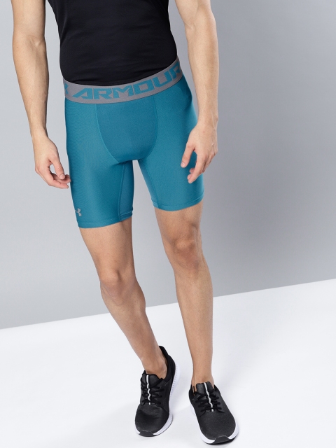 

UNDER ARMOUR Men Teal Blue HeatGear 2.0 COMP Sports Shorts