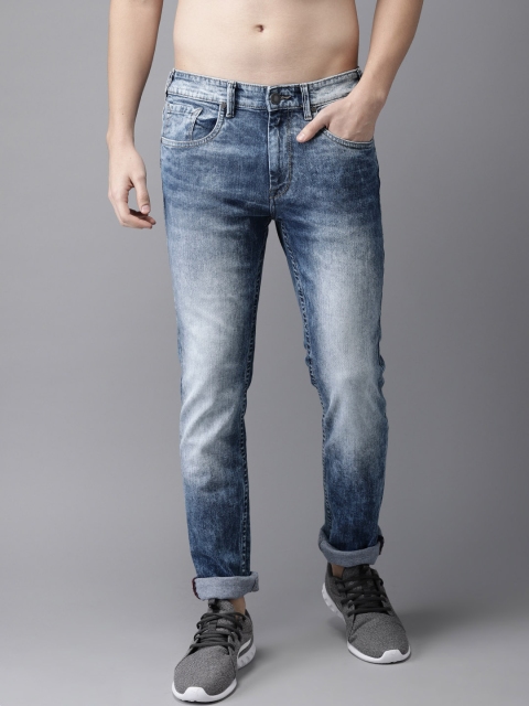 

HERE&NOW Men Blue Slim Fit Mid-Rise Clean Look Jeans