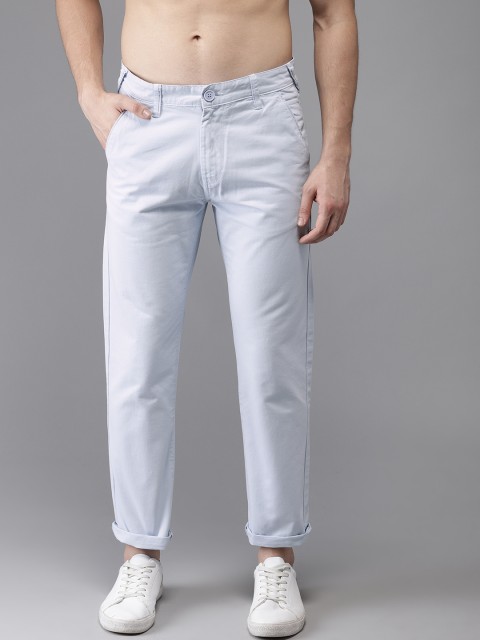 

Moda Rapido Men Blue Slim Fit Solid Chinos