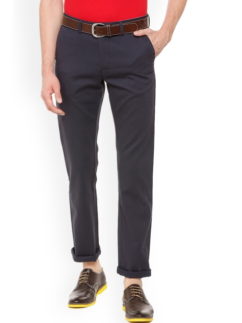 

Allen Solly Men Blue Regular Fit Solid Regular Trousers