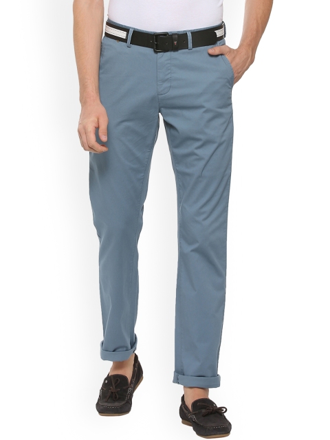 

Allen Solly Men Blue Regular Fit Solid Regular Trousers