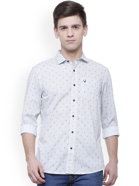 

Solly Jeans Co. Men White & Blue Slim Fit Checked Casual Shirt