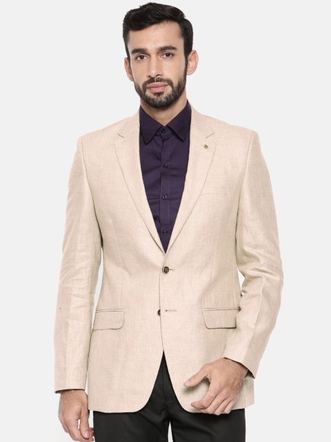 

Raymond Beige Linen Contemporary Fit Formal Blazer
